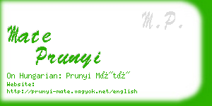 mate prunyi business card
